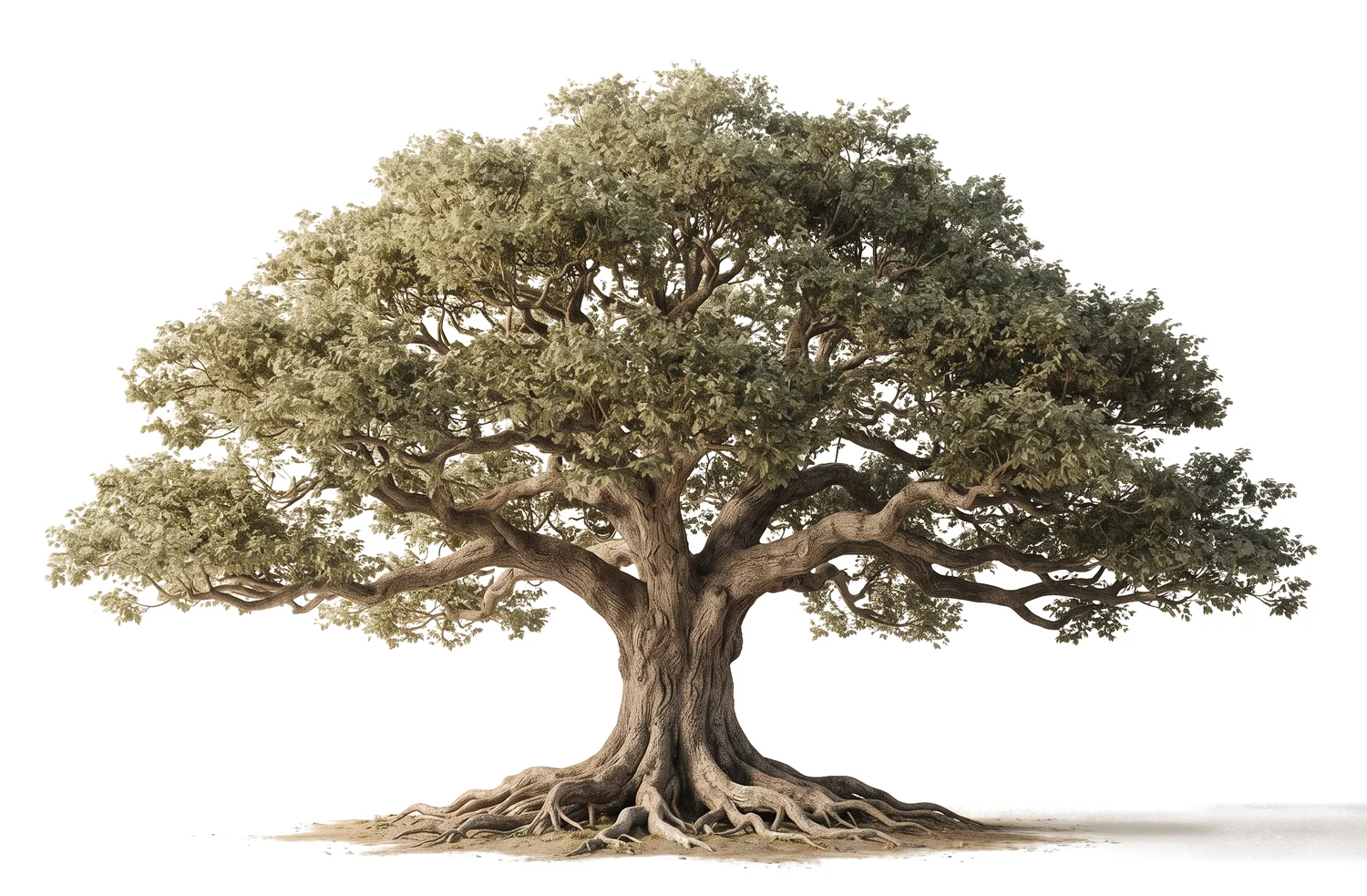 Everly as a great oak: a broad canopy above and a wide spread of roots below, one whole living system